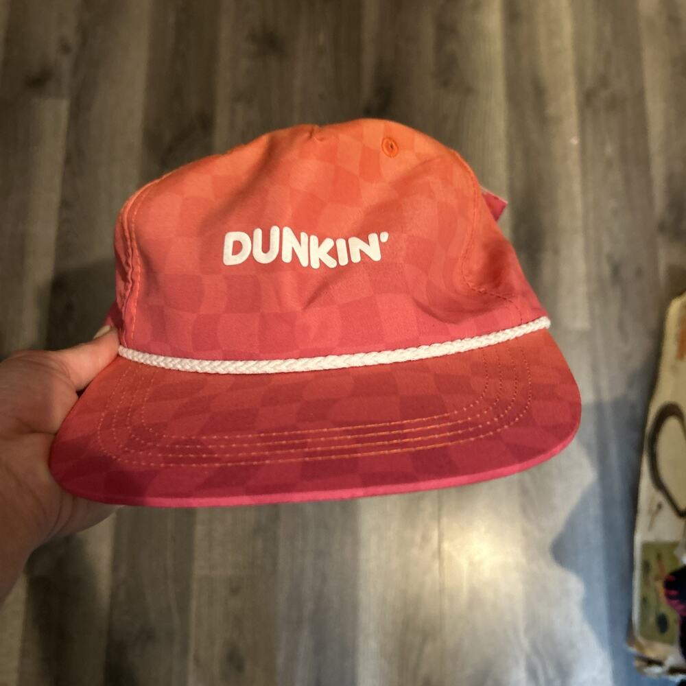 Dunkin Donuts Orange And Pink Surf Cap Baseball Cap New With Tags